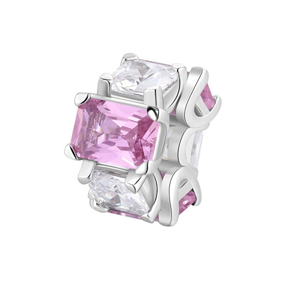 Charm scintillante in argento Fancy Vibrant Pink FVP02