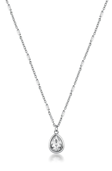 Dámský ocelový náhrdelník s krystalem Kapka Symphonia BYM197