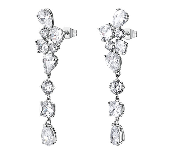 Luxusní visací náušnice s čirými kubickými zirkony Dreaming BIG24
