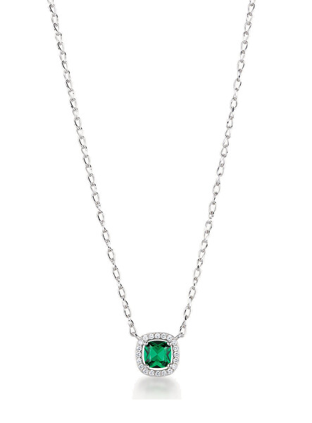 Elegantní stříbrný náhrdelník Fancy Life Green FLG136