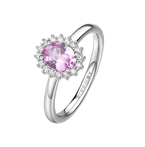 Elegantný strieborný prsteň Fancy Vibrant Pink FVP73