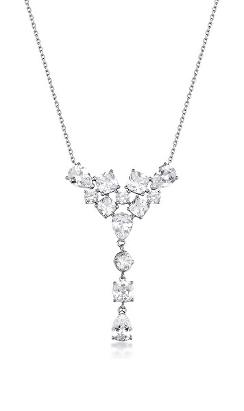 Luxusní náhrdelník s čirými kubickými zirkony Dreaming BIG04