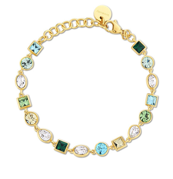 Bracciale di lusso placcato oro con cristalli colorati Symphonia BYM171