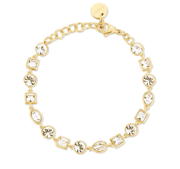 Bracciale di lusso placcato oro con cristalli trasparenti Symphonia BYM169