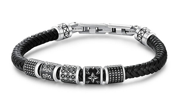 Bracciale moderno in pelle da uomo Bullet BUL22