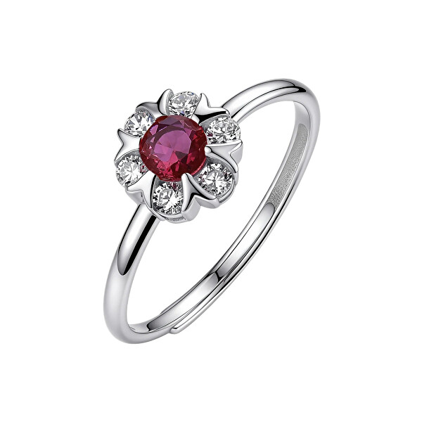 Nastavitelný stříbrný prsten Fancy Passion Ruby FPR150