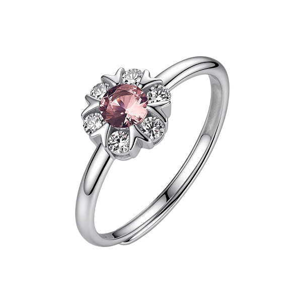 Nastavitelný stříbrný prsten Fancy Tender Pink FTP31