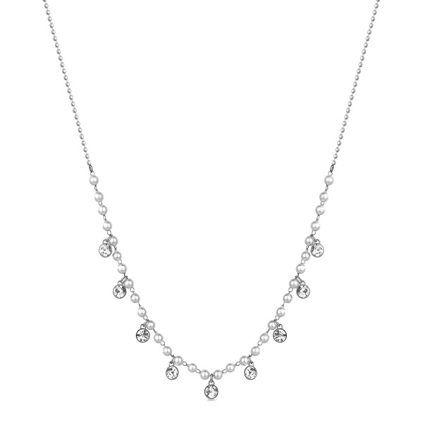 Očarujúce oceľový náhrdelník s perlami Chant BAH83