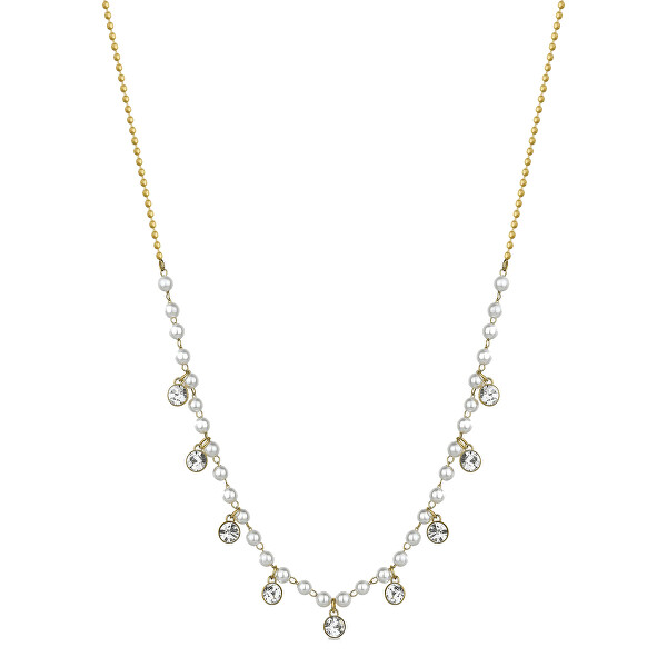 Očarujúce pozlátený náhrdelník s perlami Chant BAH84