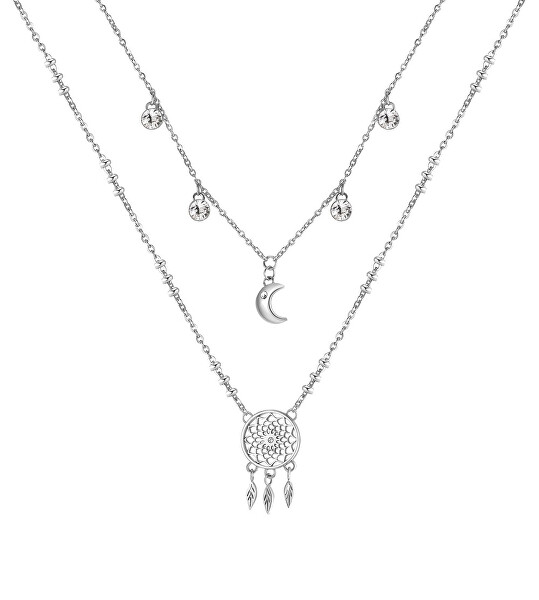 Očarujúce oceľový náhrdelník Lapač snov Chakra BHKN066