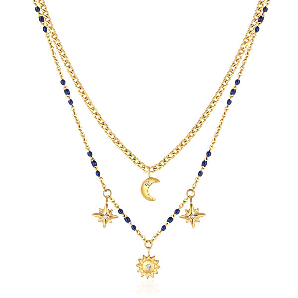 Okouzlující pozlacený náhrdelník s přívěsky Chant BAH62