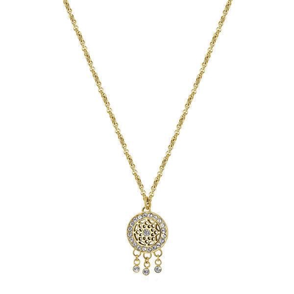 Pozlacený náhrdelník Lapač snů Chakra BHKN096