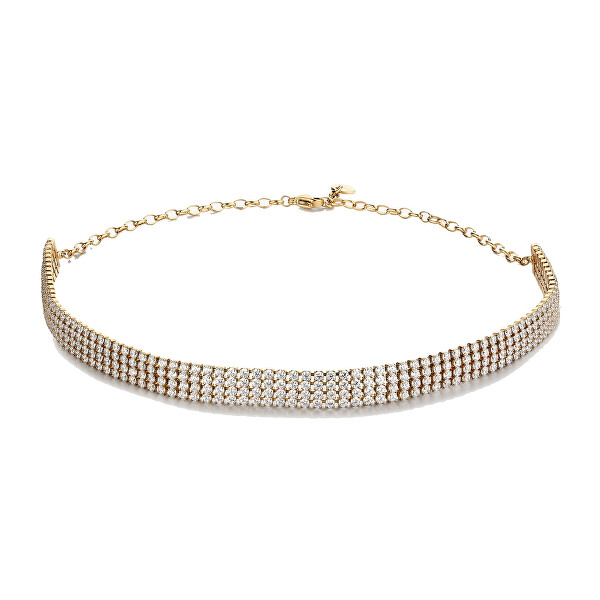 Pozlacený tenisový náhrdelník Choker Desideri BEIN020
