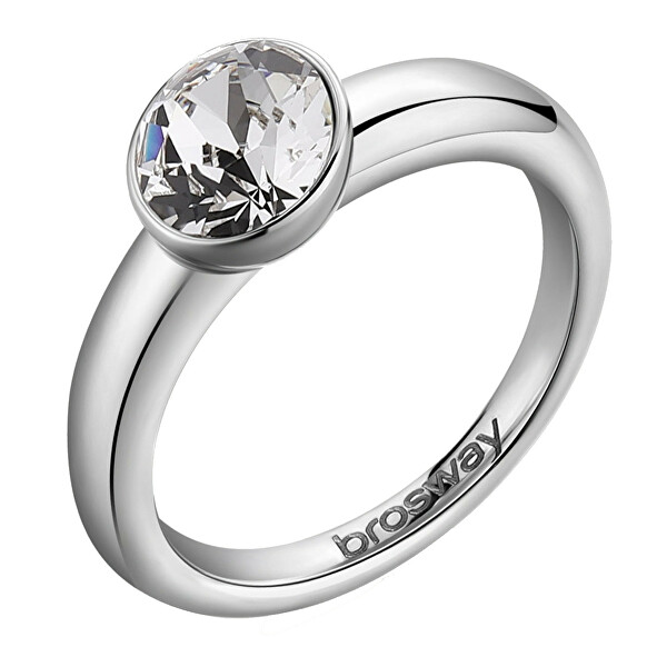 Půvabný ocelový prsten s krystalem Affinity BFF172