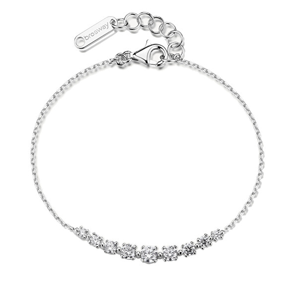 Půvabný stříbrný náramek s čirými zirkony Infinite White Fancy FIW151