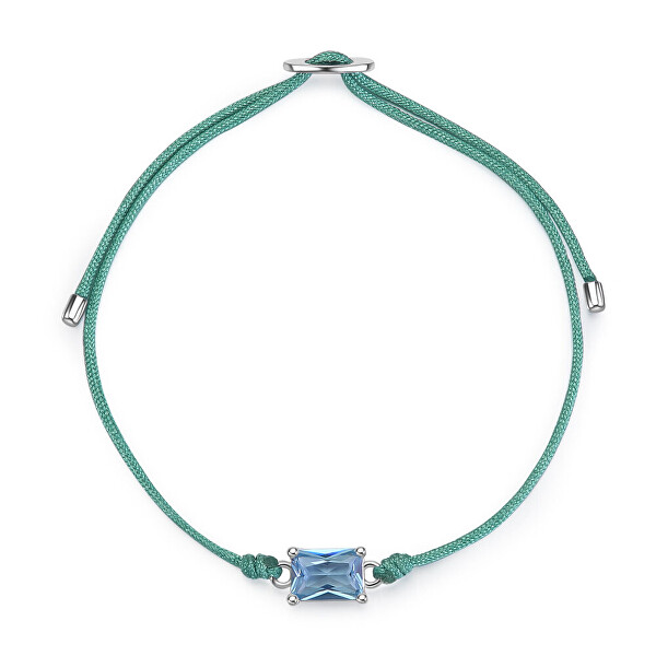 Bracciale in tessuto con zircone cubico Fancy Cloud Light Blue FCL108