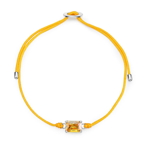 Kordelarmband mit kubischem Zirkonia Fancy Energy Yellow FEY96