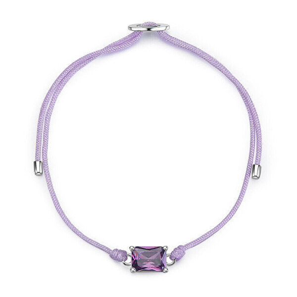 Brățară din șnur cu zirconiu cubic Fancy Magic Purple FMP110