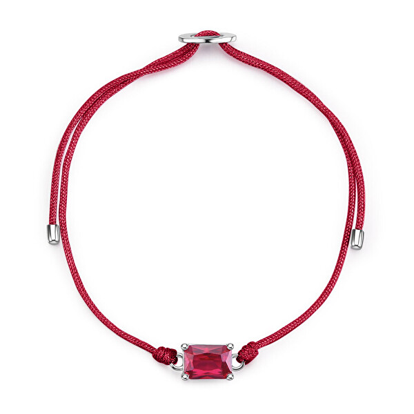 Kordelarmband mit kubischem Zirkonia Fancy Passion Ruby FPR110