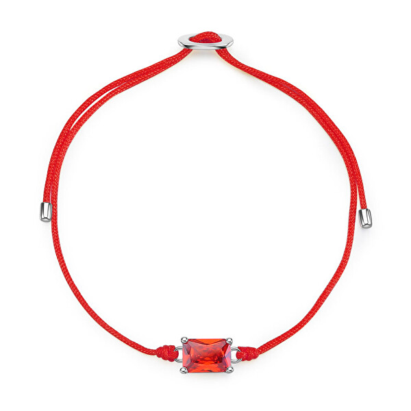 Kordelarmband mit kubischem Zirkonia Fancy Vitamin Orange FVO23