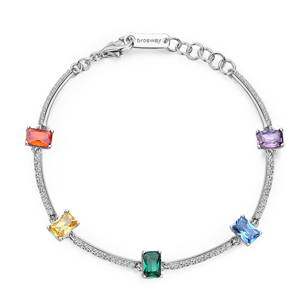 Bracciale in argento con zirconi colorati Fancy Joyful Rainbow FJR05