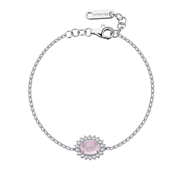 Stříbrný náramek s růženínem a zirkony Fancy Vibrant Pink FVP122