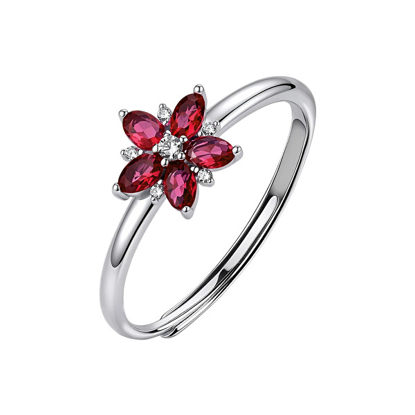 Stříbrný nastavitelný prsten Fancy Passion Ruby FPR151