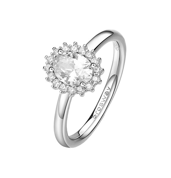 Elegantný strieborný prsteň Fancy Infinite White FIW79