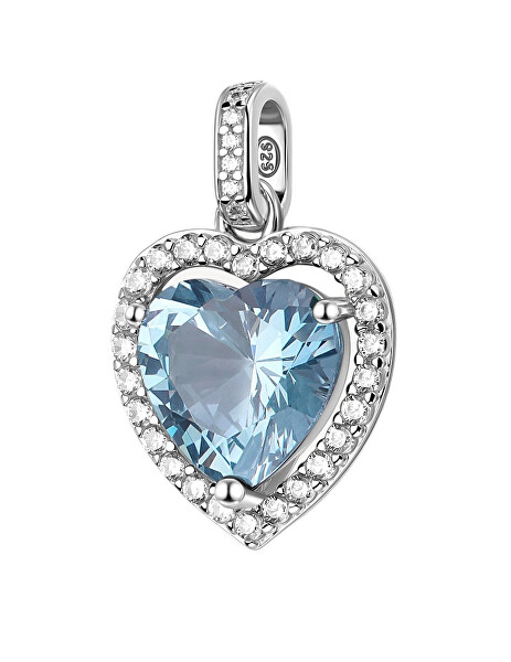 Stříbrný srdíčkový přívěsek Fancy Cloud Light Blue FCL125