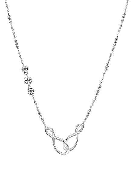 Stilvolle Infinity-Halskette aus Stahl Ribbon BBN09