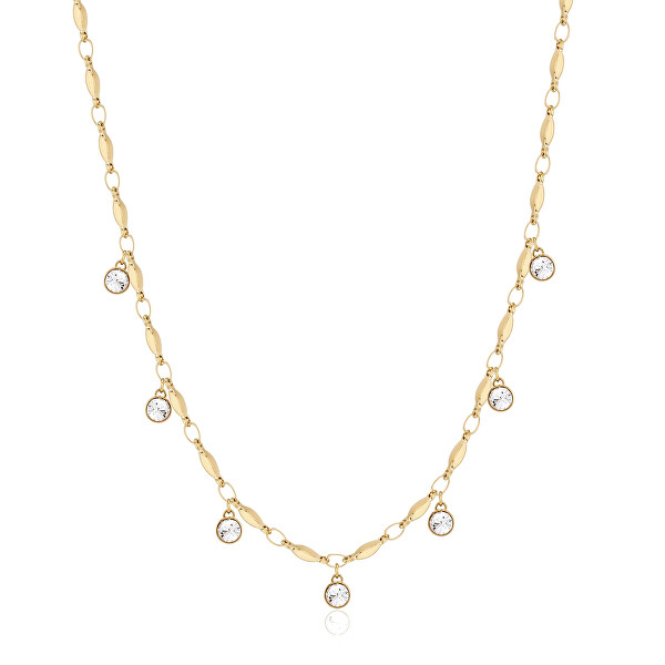 Trblietavý pozlátený náhrdelník s kryštálmi Symphonia BYM141