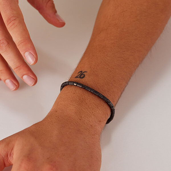 Černý pánský náramek z oceli Riptide BTD052