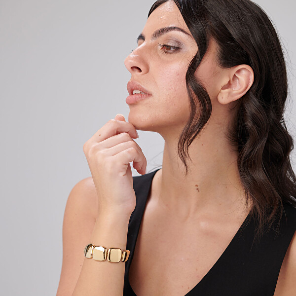 Designový dámský náramek z pozlacené oceli Muse BUE12