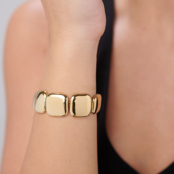 Designový dámský náramek z pozlacené oceli Muse BUE12