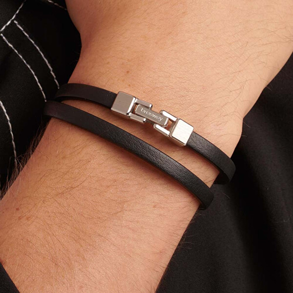 Doppeltes Lederarmband für Herren Ink BIK137