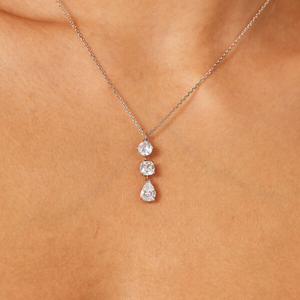 Elegantní dámský náhrdelník s čirými zirkony Dreaming BIG01