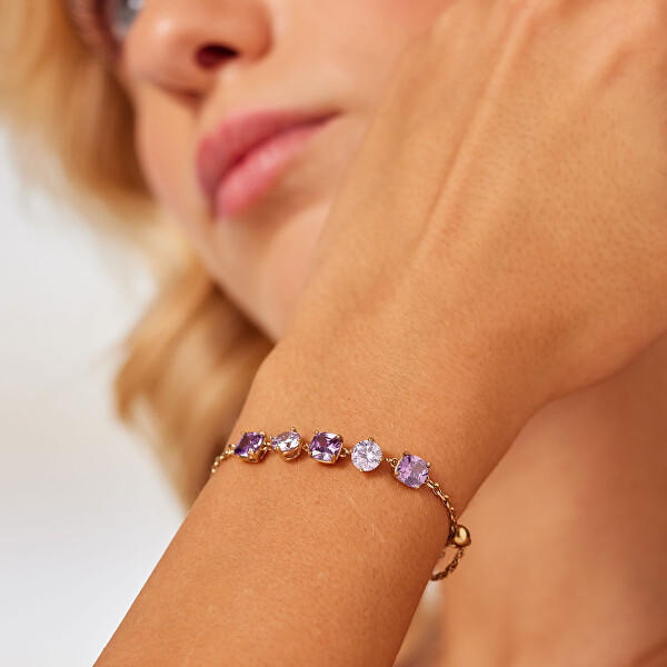Elegantní dámský náramek s fialovými zirkony Dreaming BIG13