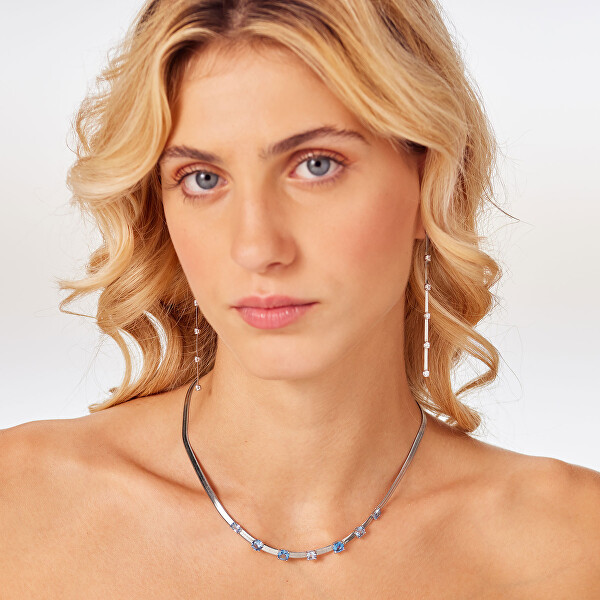Elegantní náhrdelník Hádek s modrými zirkony Dreaming BIG05