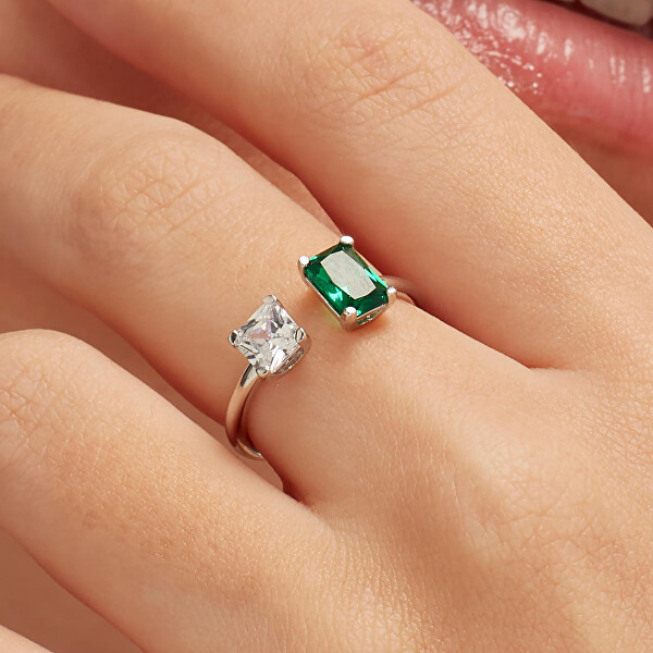 Elegantní otevřený prsten Fancy Life Green FLG09