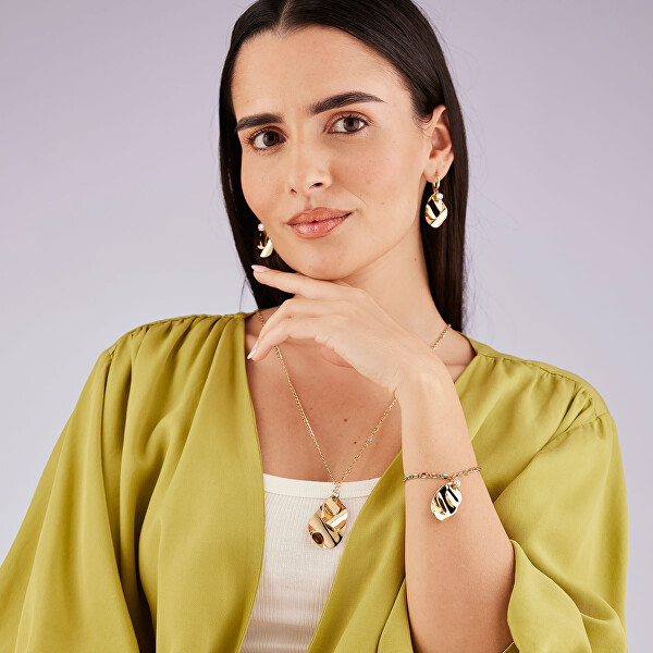 Elegantní pozlacený náhrdelník s krystalem Bloom BOM02