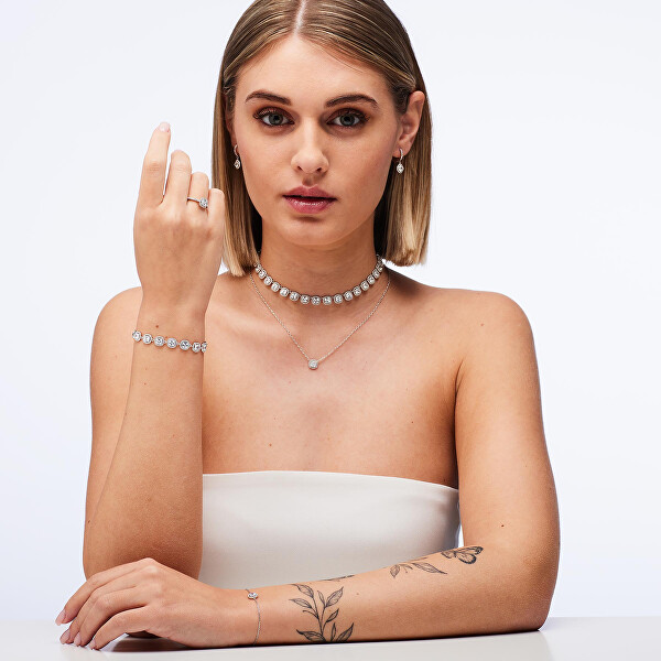 Elegantní stříbrný prsten Fancy Infinite White FIW162