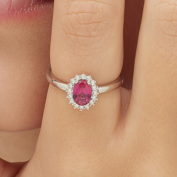 Elegantní stříbrný prsten Fancy Passion Ruby FPR75