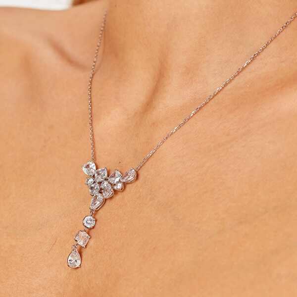 Luxusní náhrdelník s čirými kubickými zirkony Dreaming BIG04