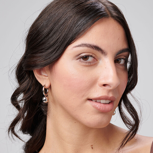 Moderní kruhové náušnice z oceli Perfect BPC64