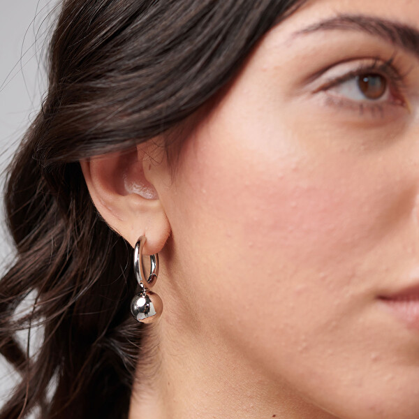 Moderní kruhové náušnice z oceli Perfect BPC64