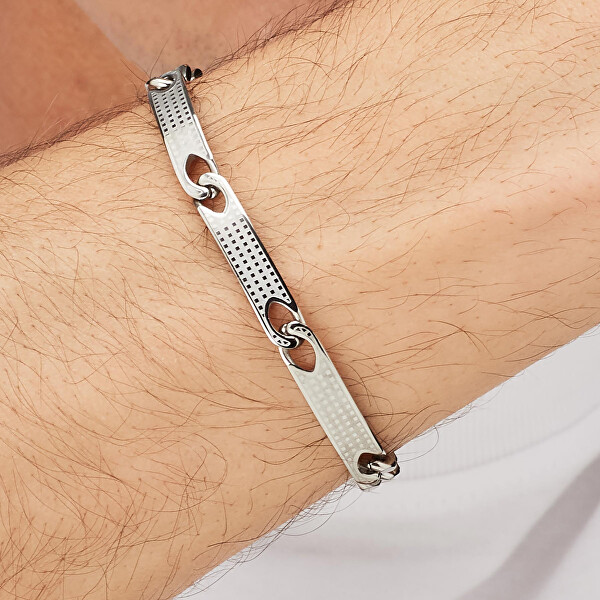 Bracciale da uomo in acciaio Bullet BUL57