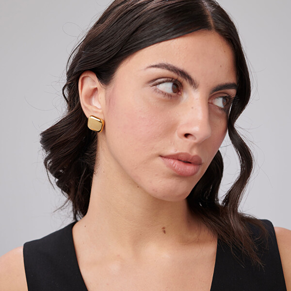 Moderní pozlacené náušnice pecky Muse BUE22