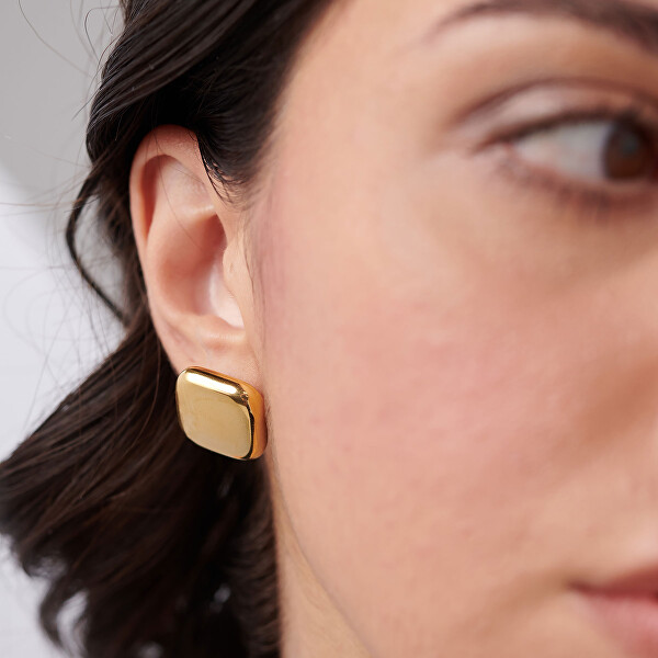 Moderní pozlacené náušnice pecky Muse BUE22