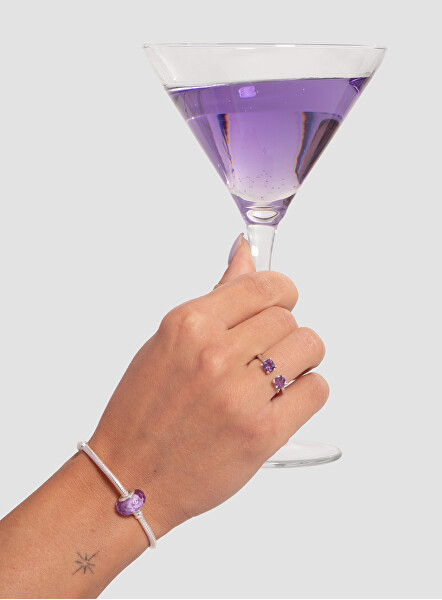 Otevřený stříbrný prsten Fancy Magic Purple FMP14