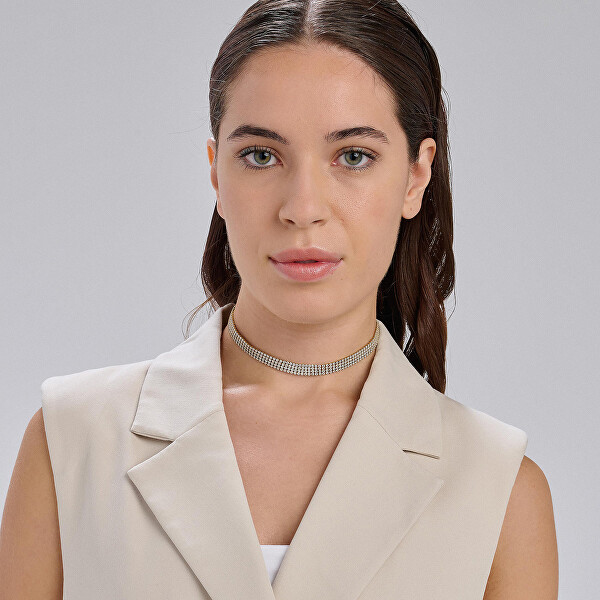 Pozlacený tenisový náhrdelník Choker Desideri BEIN020
